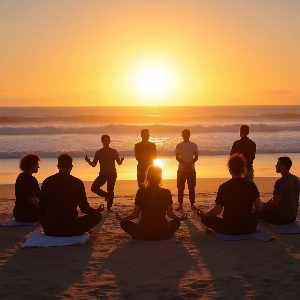 Group meditation session