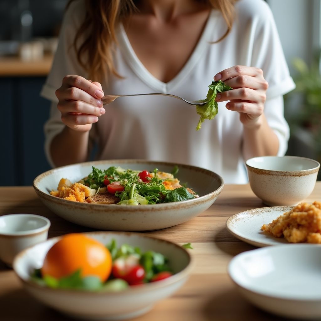 Mindful eating practice demonstration