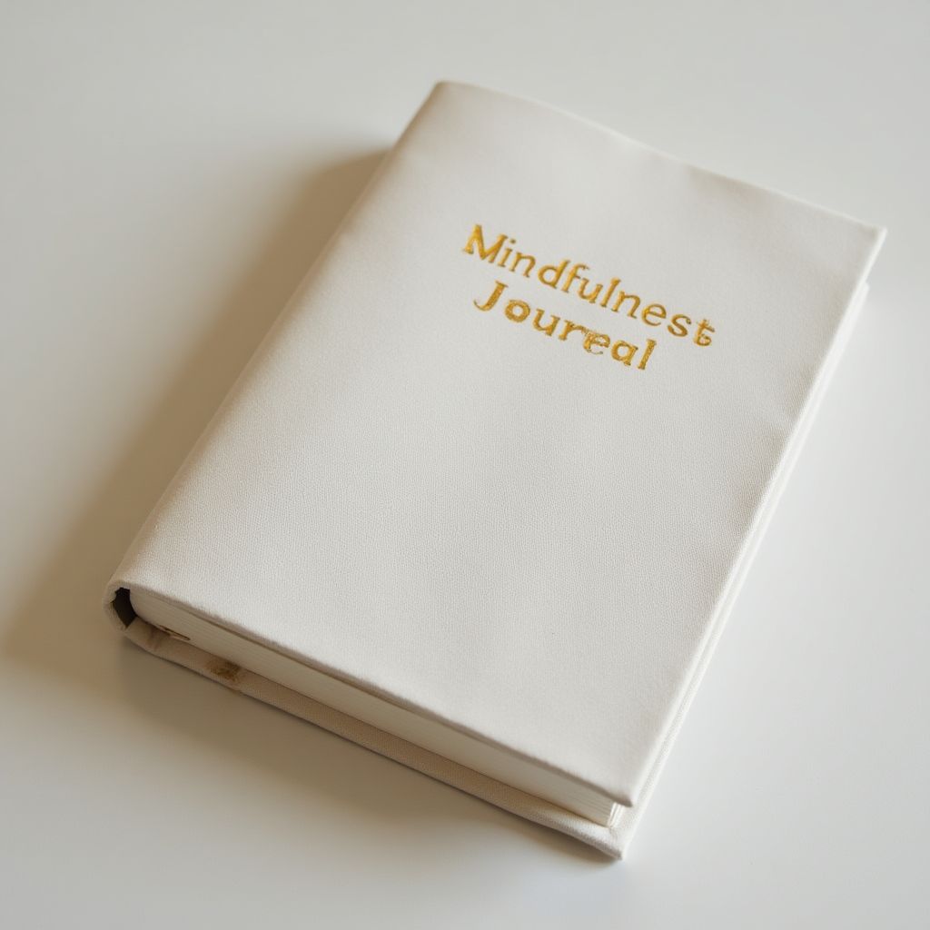 Daily mindfulness journal with minimalist design